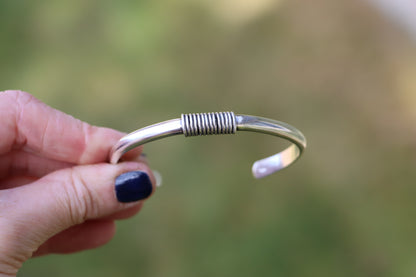 Wrapped Silver Cuff (XS/S)