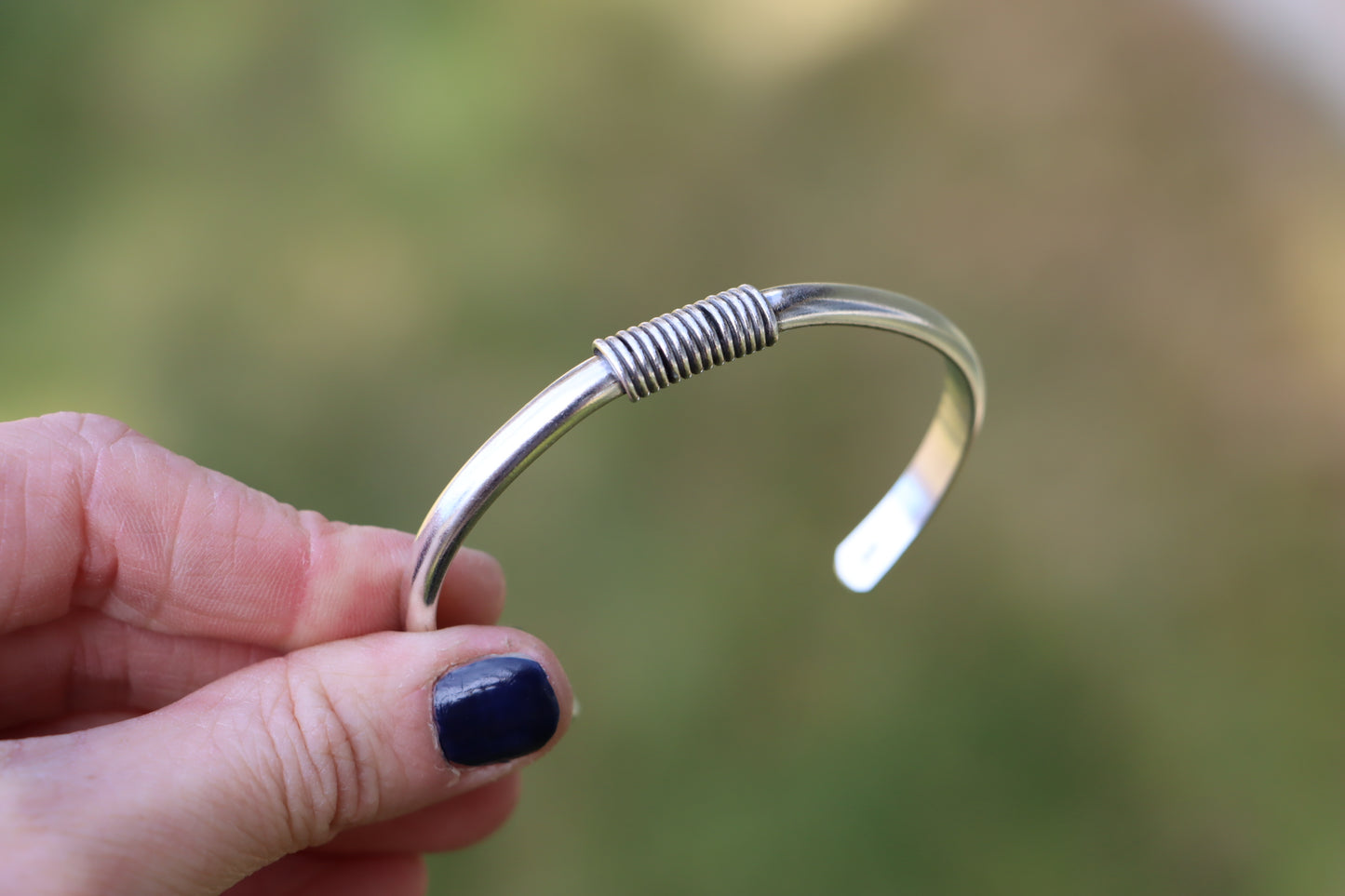 Wrapped Silver Cuff (XS/S)
