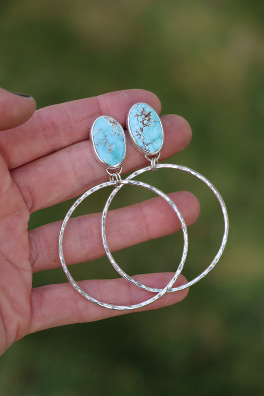 Turquoise Hoops (Dry Creek)