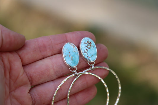 Turquoise Hoops (Dry Creek)