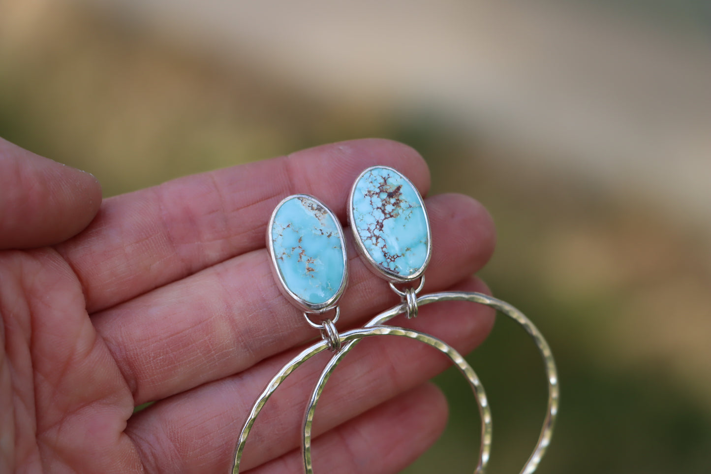 Turquoise Hoops (Dry Creek)
