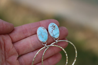 Turquoise Hoops (Dry Creek)