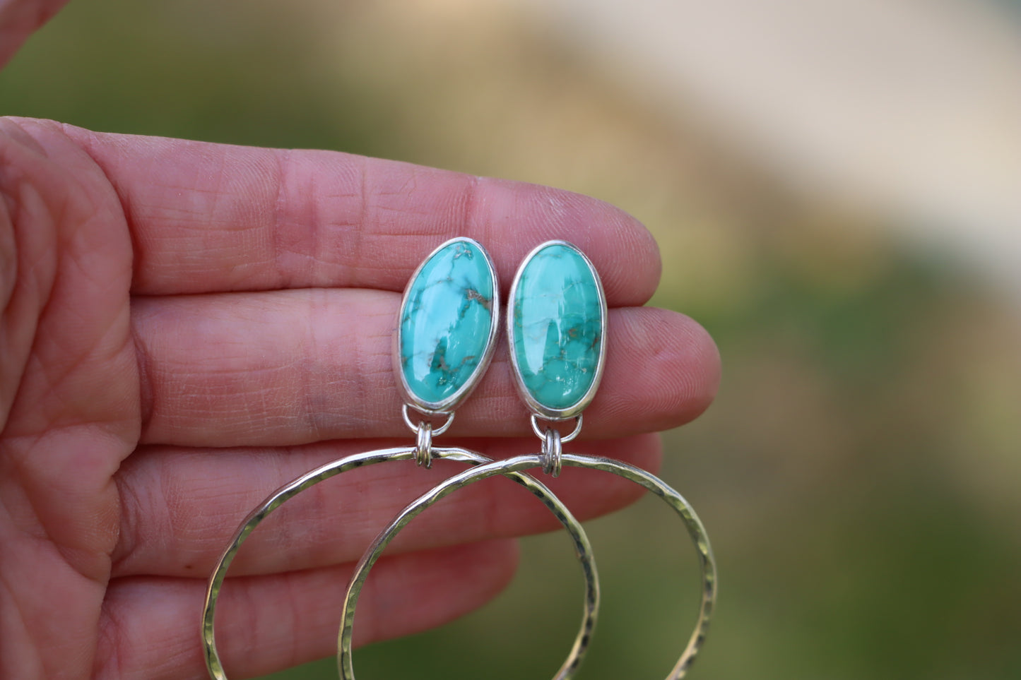 Turquoise Hoops (Emerald Valley)