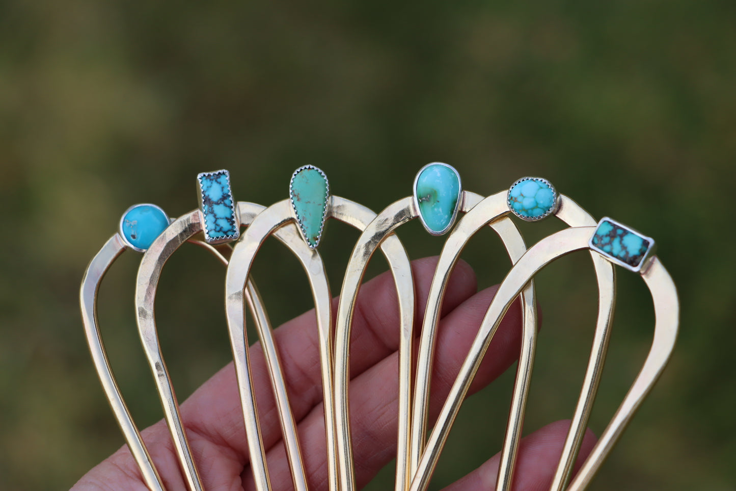 Turquoise Hair Fork #4