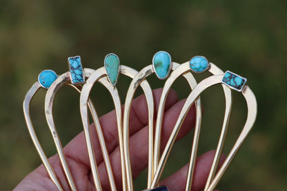 Turquoise Hair Fork #2