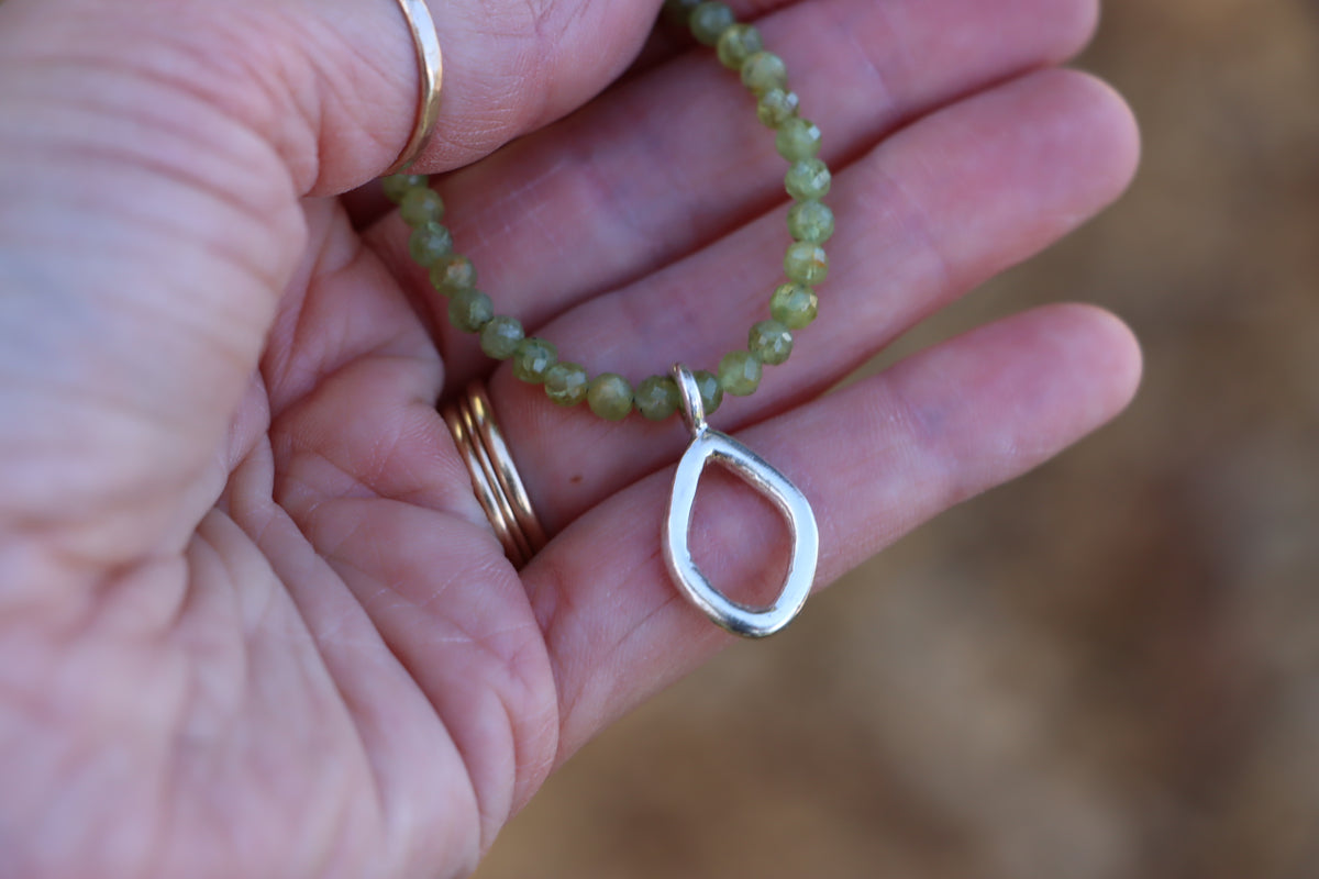Mosaic Charm Necklace - Peridot