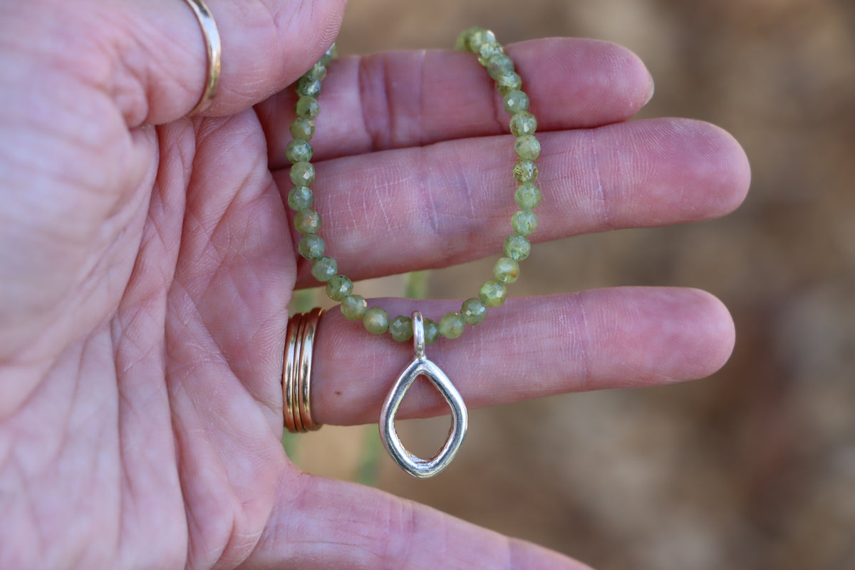 Mosaic Charm Necklace - Peridot