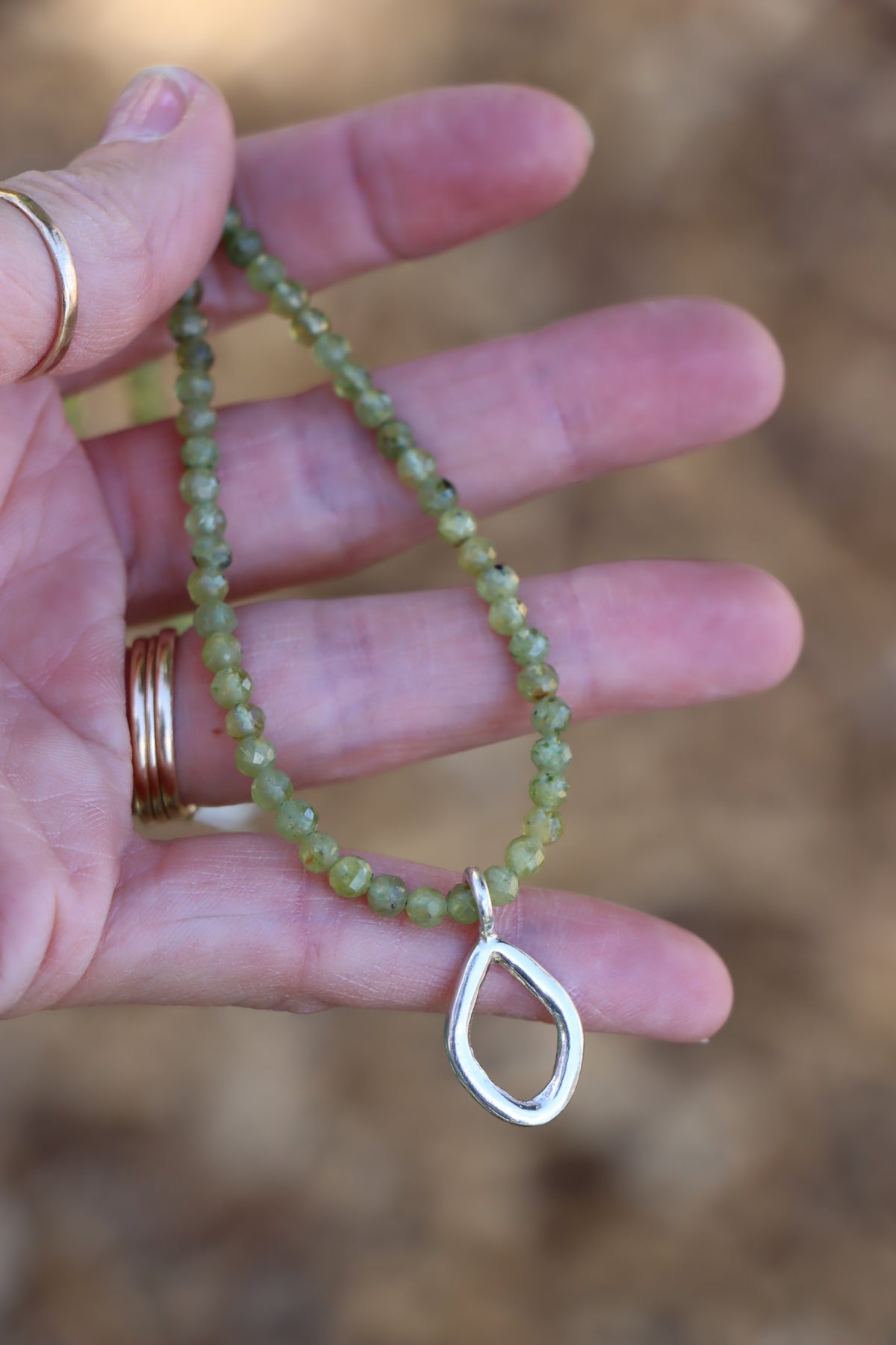 Mosaic Charm Necklace - Peridot