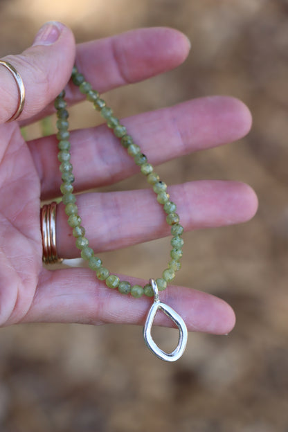 Mosaic Charm Necklace - Peridot