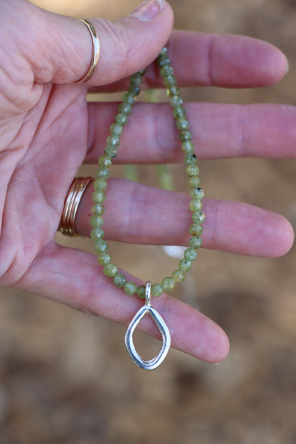 Mosaic Charm Necklace - Peridot