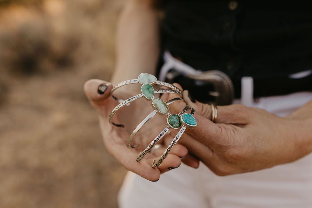 Stamped Cuff Bracelet (Sonoran Gold)