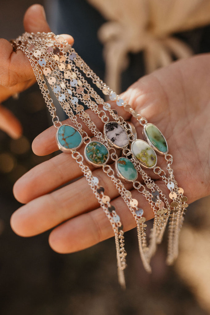 Boho Turquoise Anklet (Sonoran Mountain)