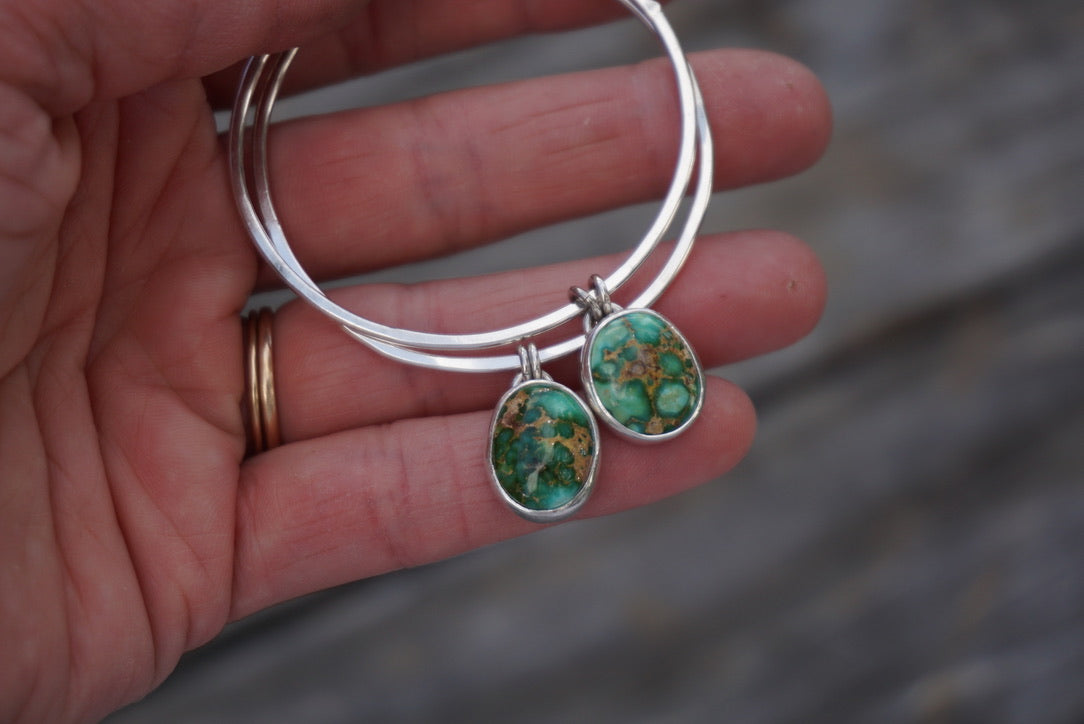 Hammered Organic Hoops (Sonoran Gold)