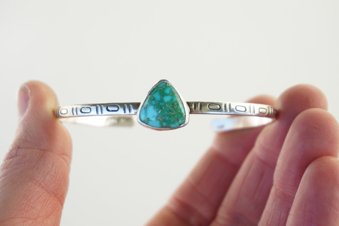 Stamped Cuff Bracelet (Turquoise Mountain)