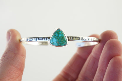 Stamped Cuff Bracelet (Turquoise Mountain)