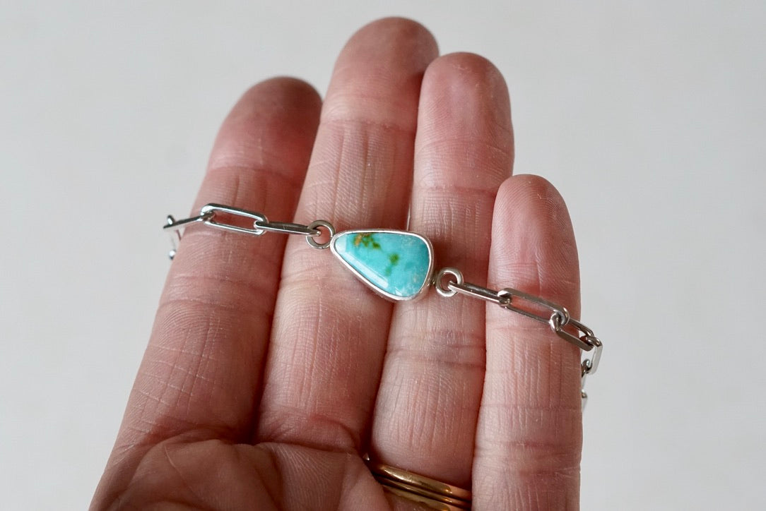 Cable Chain Adjustable Bracelet (White Water)