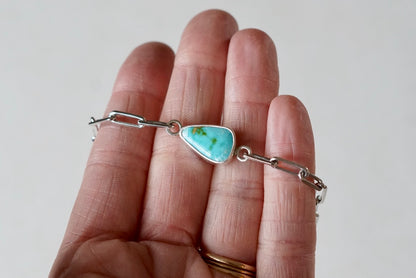 Cable Chain Adjustable Bracelet (White Water)