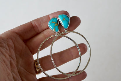 Hammered Organic Hoops (Royston)