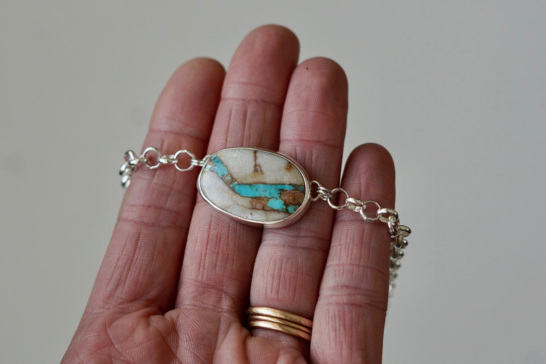 Turquoise Choker Necklace (Royston Ribbon)