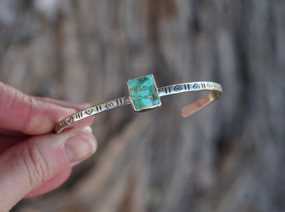 Stamped Cuff Bracelet (Sonoran Gold)