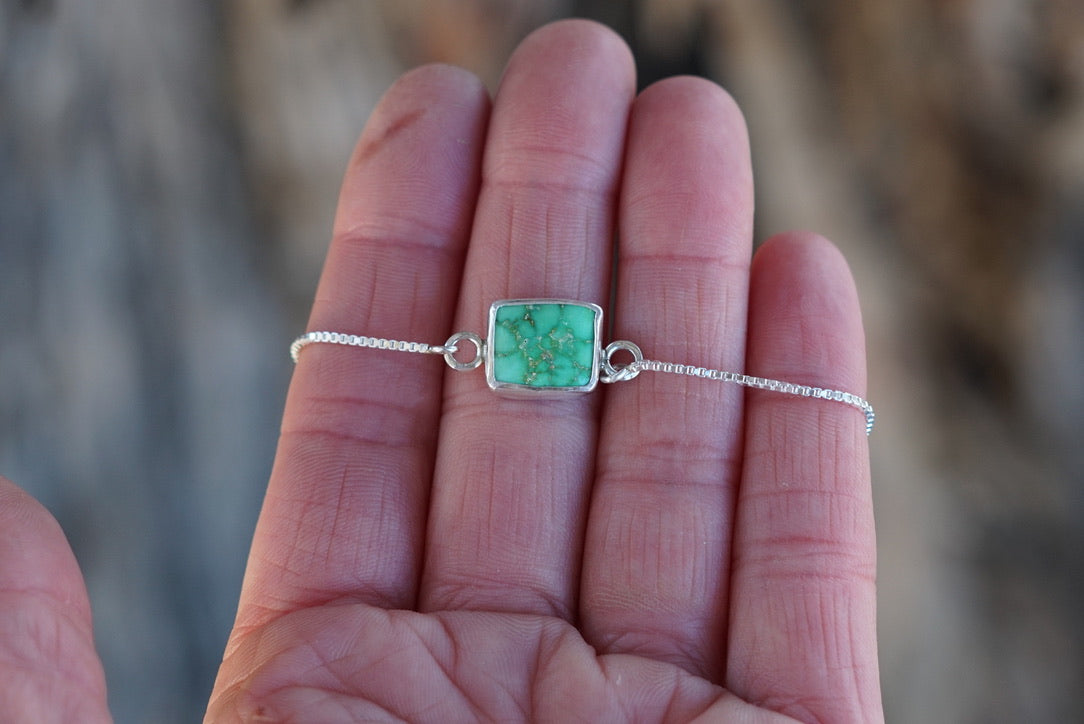 Box Chain Adjustable Bracelet (Sonoran Gold)