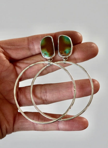 Hammered Organic Hoops (Royston)