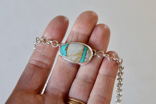 Turquoise Choker Necklace (Royston Ribbon)