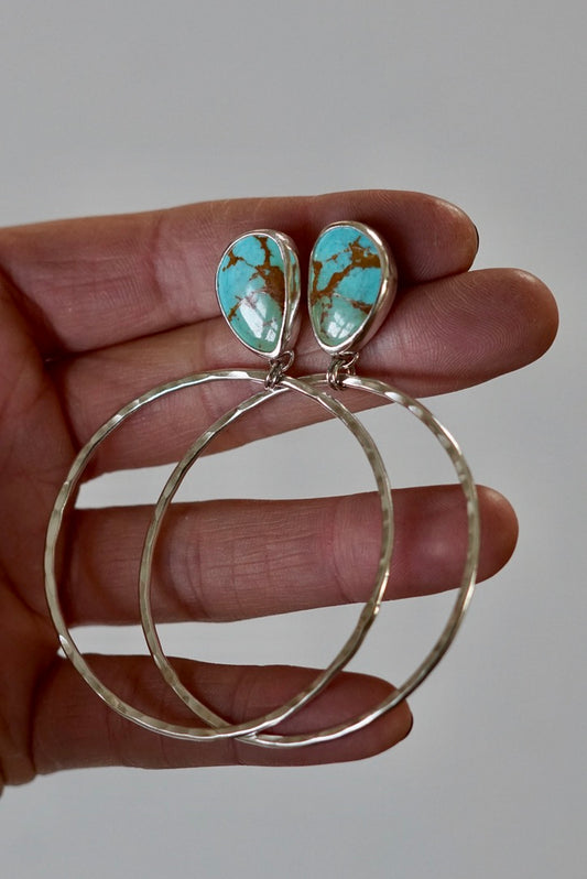 Hammered Organic Hoops (Royston)