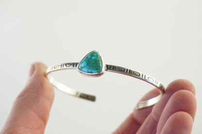 Stamped Cuff Bracelet (Turquoise Mountain)