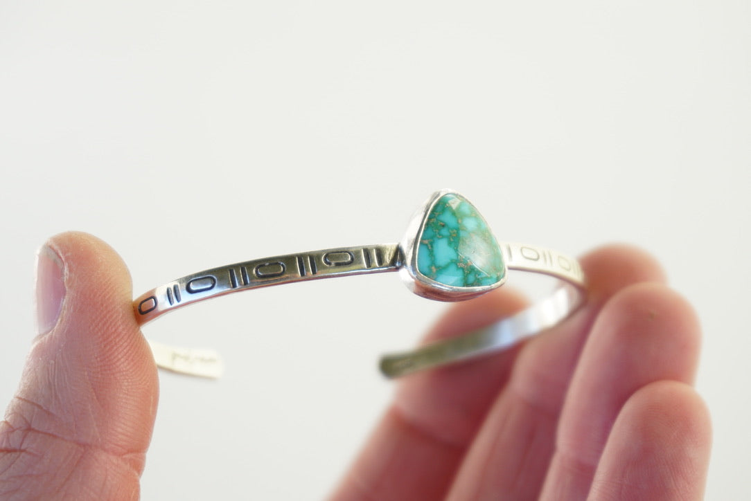 Stamped Cuff Bracelet (Turquoise Mountain)