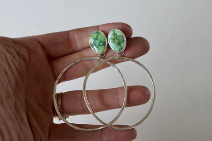 Hammered Organic Hoops (Verde Valley)