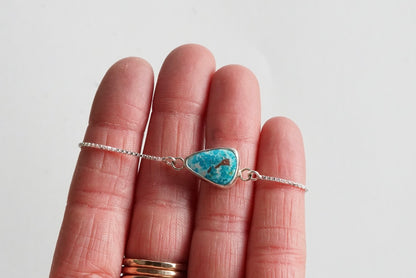 Box Chain Adjustable Bracelet (White Water)