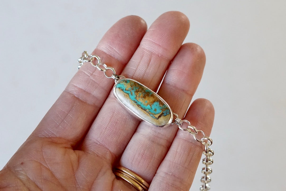 Turquoise Choker Necklace (Royston Ribbon)