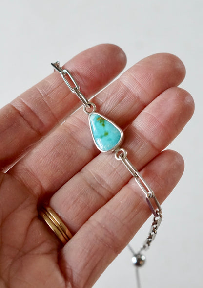 Cable Chain Adjustable Bracelet (White Water)