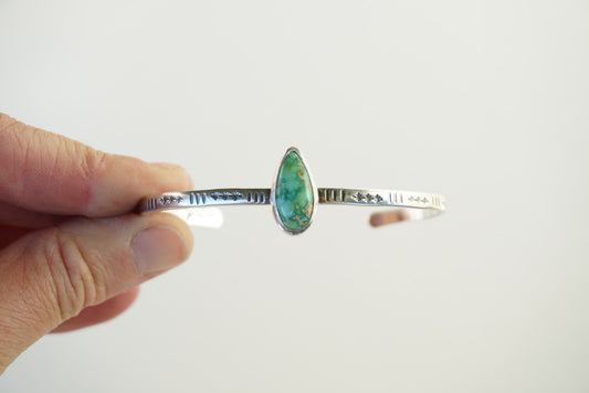 Stamped Cuff Bracelet (Turquoise Mountain)