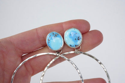 Hammered Organic Hoops (Golden Hill)