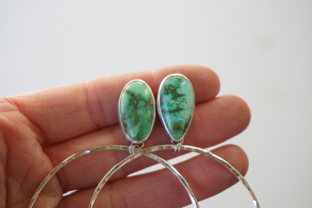 Hammered Organic Hoops (Verde Valley)