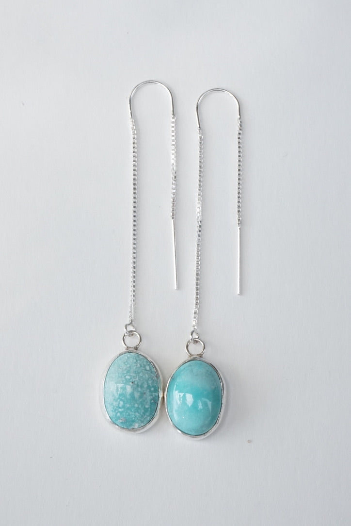 Turquoise Threader Earring (White Water)