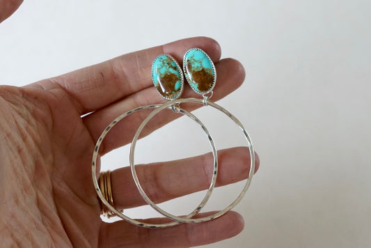 Hammered Organic Hoops (Royston)