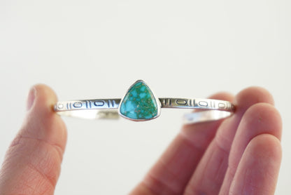 Stamped Cuff Bracelet (Turquoise Mountain)