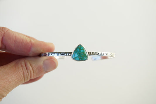 Stamped Cuff Bracelet (Turquoise Mountain)
