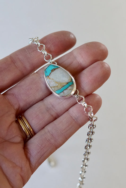 Turquoise Choker Necklace (Royston Ribbon)