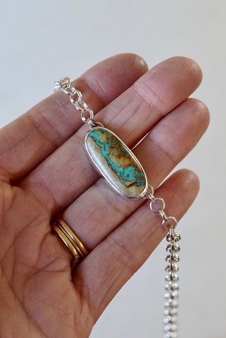 Turquoise Choker Necklace (Royston Ribbon)