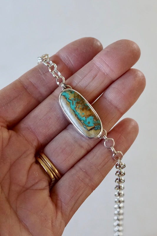 Turquoise Choker Necklace (Royston Ribbon)