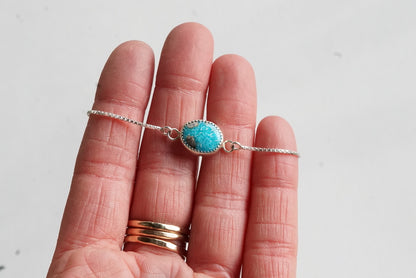 Box Chain Adjustable Bracelet (White Water)