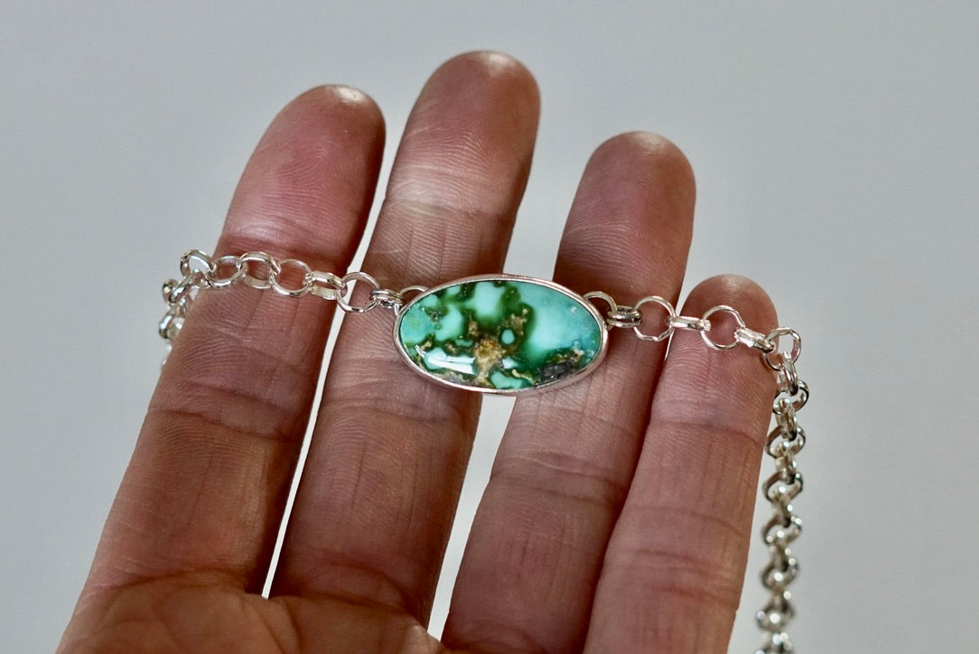 Turquoise Choker Necklace (Sonoran Gold)