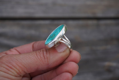 Sterling Silver & White Water Turquoise Ring (Size 5.75)