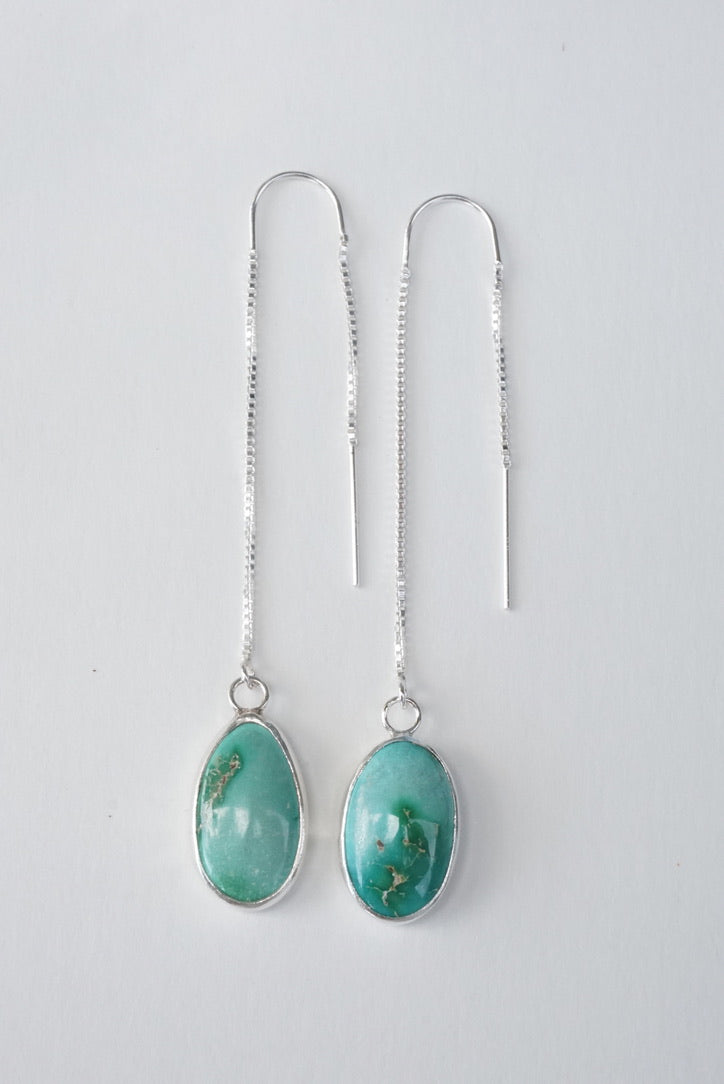 Turquoise Threader Earring (Carico Lake)