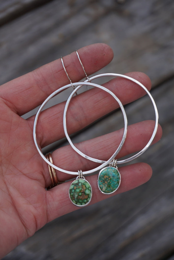 Hammered Organic Hoops (Sonoran Gold)