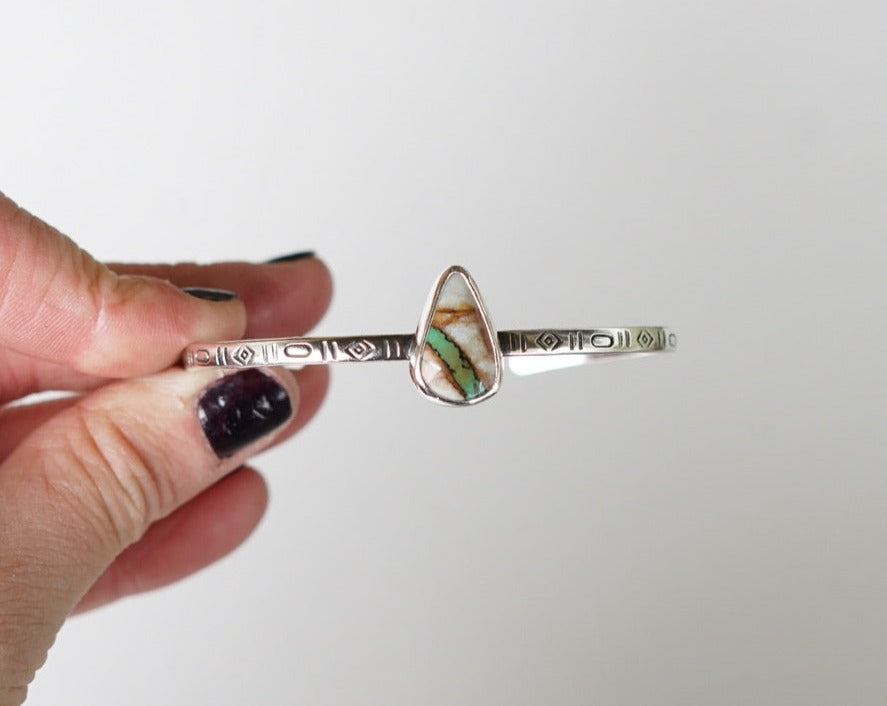 Stamped Cuff Bracelet (Royston Ribbon)